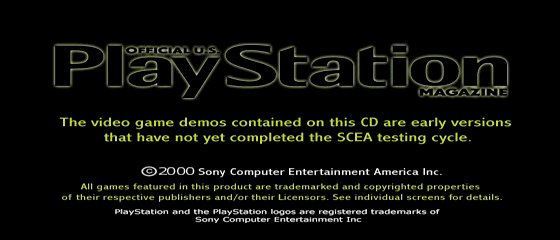 Official U.S. PlayStation Magazine Demo Disc 39 Title Screen